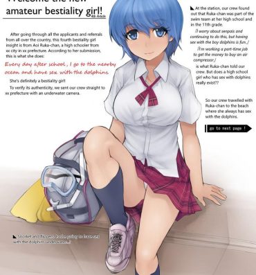 Sapphic A high school girl's daily routine is to have sex with dolphins in the nearby sea on the way home from school.- Original hentai Wet